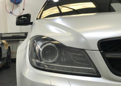 Mercedes C Class Coupe Satin Pearl White