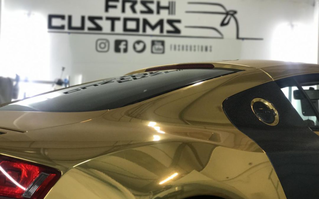 Audi R8 V8 Wrap in Gold Chrome