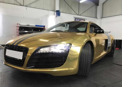 Gold Chrome Audi R8