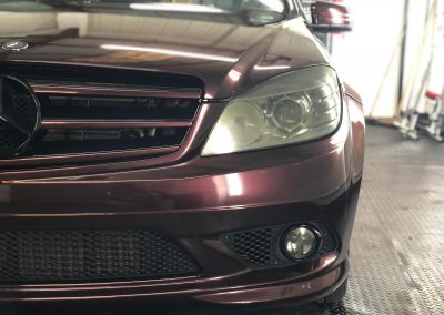 Mercedes C Class wrapped in Black Rose