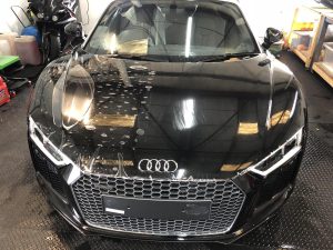 PPF being applied to a car