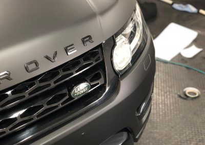 A matte wrapped Range Rover