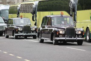 Two Royal Rolls Royce Phantom VI cars owned by Queen Elizabeth II