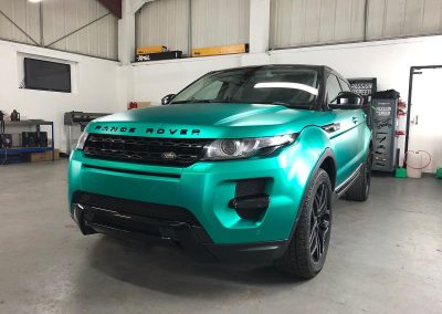Range Rover Evoque in Satin Emerald Green