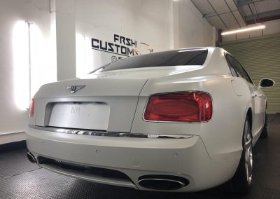 Bentley Flying Spur wrapped in Avery Satin Pearl White - Image 16
