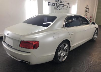 Bentley Flying Spur wrapped in Avery Satin Pearl White - Image 17