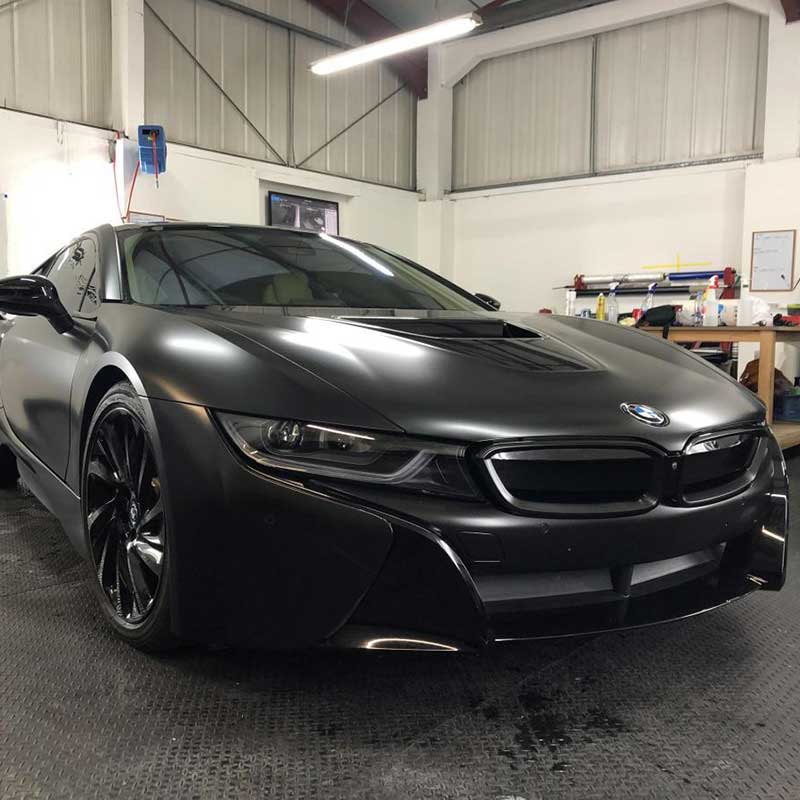 A fully dechromed BMW